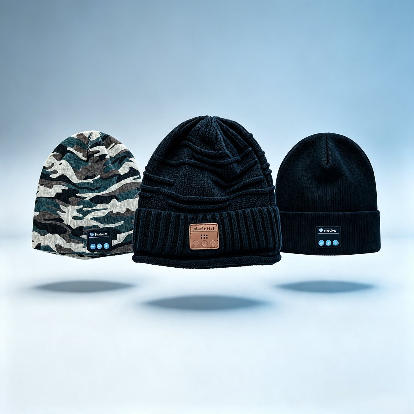 Multiple Bluetooth knit hat styles for custom brand options